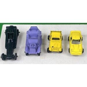 Lot of 4 Tootsie Toys Metal Cars 1930s-1970s